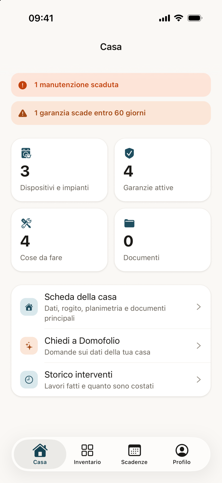 Schermata dell’app 1
